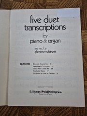 2 BKS: FIVE DUET TRANSCRIPTIONS FOR PIANO & ORGAN Eleanor Whitsett 1970 Lillenas