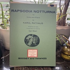 Rapsodia Notturna for Viola and Piano Karol Rathaus Boosey and Hawkes