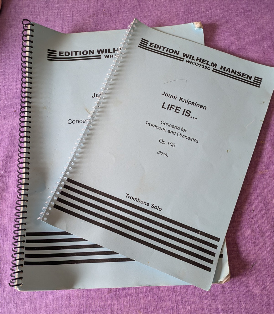 Jouni Kaipainen Life Is… Trombone Concerto Conductor&rsquo;s score Trombone Part
