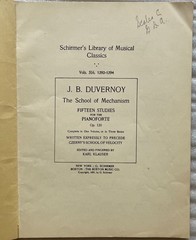 Vintage Schirmer’s Library Vol. 146 Czerny & Vol. 316 Duvernoy – 1893 & 95