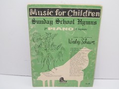Wesley Schaum 1963 Music For Children Sunday School Hymns Piano Music Booklet