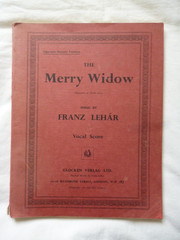 Franz Lehar THE MERRY WIDOW Vocal Score Sheet Music Verlag Operatic Society 1958