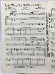 Let&rsquo;s Waltz For Old Times Sake Trumpet Sheet Music by Jack Mason M Witmark 1937