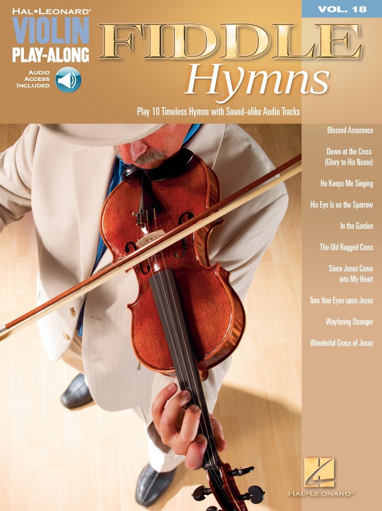 Fiddle Hymns for Violin Play-Along Vol 18 Sheet Music 10 Songs Book Online Audio