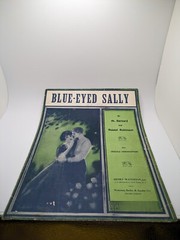 BLUE-EYED SALLY 1920s Vintage Sheet Music Bernard, Robinson UKULELE Antique 1924