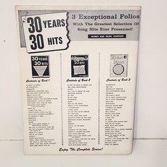 Vintage 1953 30 Years 30 Hits Sheet Music Song Book No 2