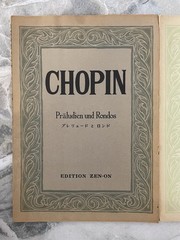 3 Music Books Chopin VTG Zen-On Nocturnes Preludes Rondos Valses Waltzes