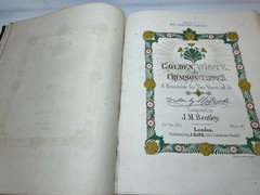Antique Victorian Leather Bound Sheet Music Book Carrie L. Colton Many Songs