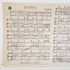 Vintage 1931 Nevertheless Sheet Music from Three Little Words Fred Astaire Cover