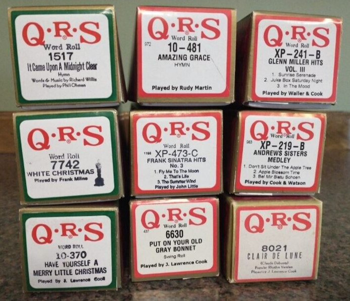 QRS Player Piano Rolls – Choose Your Own ALL TESTED PLAY PERFECTLY