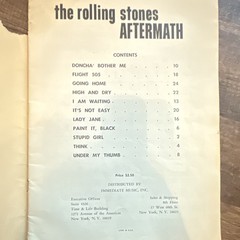 Vintage 1966 The Rolling Stones Aftermath Songbook Sheet Music USA Immediate