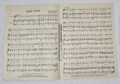 Vintage Sheet Music Words and Music Baby Face, Benny Davis , Harry Akst 1926
