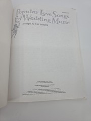 Popular Love Songs & Wedding Music Piano Book 1998 Cover Damage