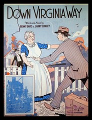 Sheet Music DOWN VIRGINIA WAY featured by BENNY FORD & His Orchestra ©1926
