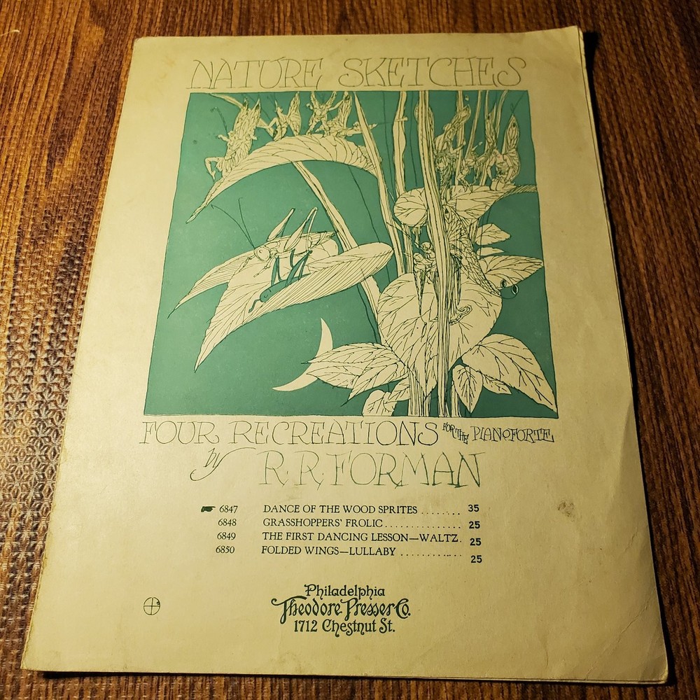 Nature Sketches Four Recreations Sheet Music by R.R. Forman Theodore Presser