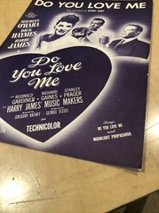 Do You Love Me 1946 Sheet Music Harry Ruby Maureen OHara Dick Haymes Harry James