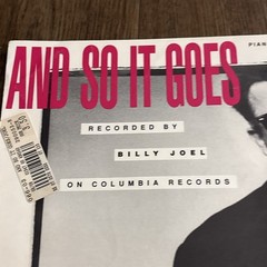 RARE Vintage “And So It Goes” Billy Joel Sheet Music Piano Guitar Vocals 1983 EX