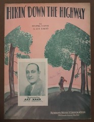 Hikin&rsquo; Down The Highway for Guitar & Piano Sheet Music by Kahal & David 1931