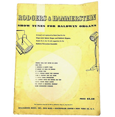 Rodgers Hammerstein Show Tunes Baldwin Organ Vintage Musical Sheet Music 1957