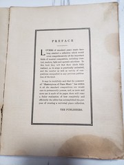 Antique 1918 Latin / English « Masterpieces of Piano Music » book
