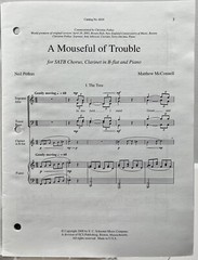 A Mouseful of Trouble by Neil Petkus SATB Clarinet Bb Trumpet Piano Sheet Music