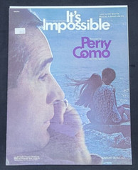 It&rsquo;s Impossible Sheet Music Perry Como Charles Hansen Piano Guitar 1970 Vintage