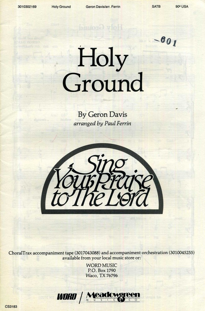 Holy Ground SATB Sheet Music with Piano Accompaniment and Guitar Chords