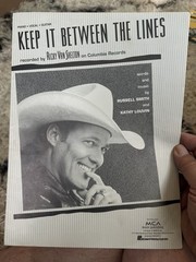 M 1991 RICKY VAN SHELTON Sheet Music KEEP IT BETWEEN THE LINES