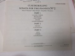 Claude Bolling Sonata for Two Pianists No 2 Piano String Bass Drums Sheet Music