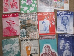 lot of 23 antique sheet music songs