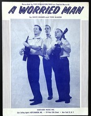1959 KINGSTON TRIO « A WORRIED MAN » SHEET MUSIC – FOLK SONG