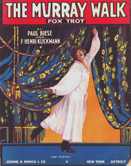 Antique 1914 The Murray Walk Fox Trot Starmer Cover Art Large Format Sheet Music
