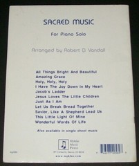 Sacred Religious Christmas Music for Piano Solo 1989 This Little Light of Mine