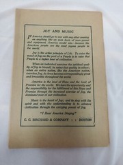 Music Unites the People #2 Twice 55 Community Songs The Green Book 1917 Birchard