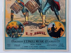 1924 E.T. Paull Spirit of the U.S.A. USA March Sheet Music Solo Beautiful Litho