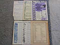 Artistic Antique Piano Music Cover Sheets