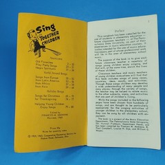 VTG Sing Together Children Song Book 1960 Americana Music World Around Rec Co-op