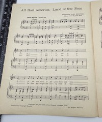 All Hail America Land of the Free Vintage Sheet Music Patriotic 1940 USA WWII
