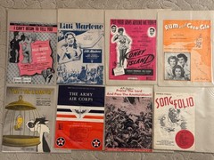 Lot of 59: Vintage sheet music from 1930-1952, Bing Crosby, Disney, Show tunes