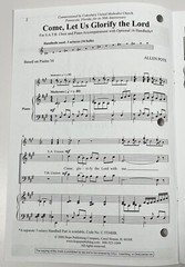 Come Let Us Glorify the Lord Allen Pote SATB Chorus Piano Sheet Music Hope Pub