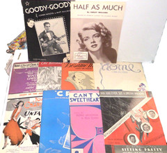 Lot of 146 Pieces Of Vintage 1930&rsquo;s-1950&rsquo;s Sheet Music / song books from movies+