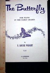 The Butterfly N. Louise Wright Piano Sheet Music 1919 G. Schirmer Early Grades