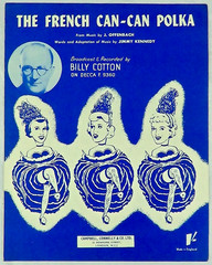 The French Can Can Polka Kennedy Offenbach Piano Vocal Sheet Music Billy Cotton