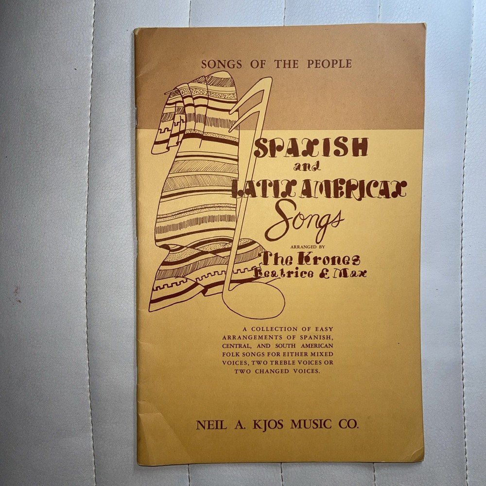 Vintage Songbook Sheet Music Spanish & Latin American Songs 1942 Krone Neil Kjos