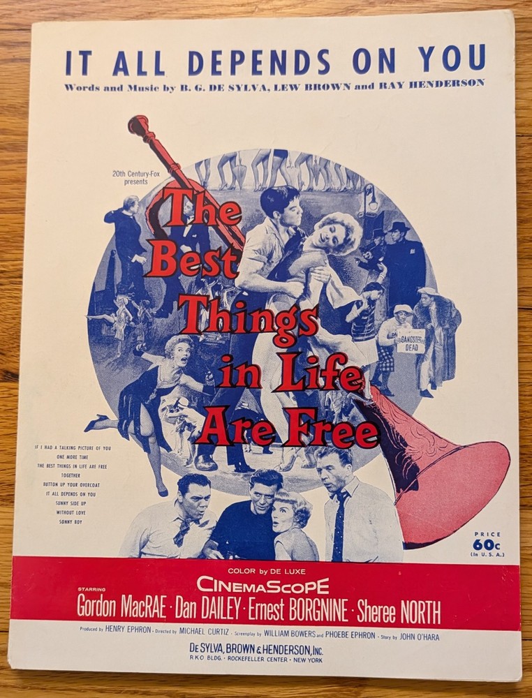 It All Depends On You Sheet Music 1926 From The Best Things In Life Are Free