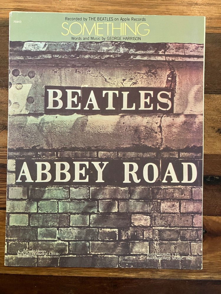 BEATLES Something George Harrison Original USA Sheet Music 8 1/2 x 11&Prime;