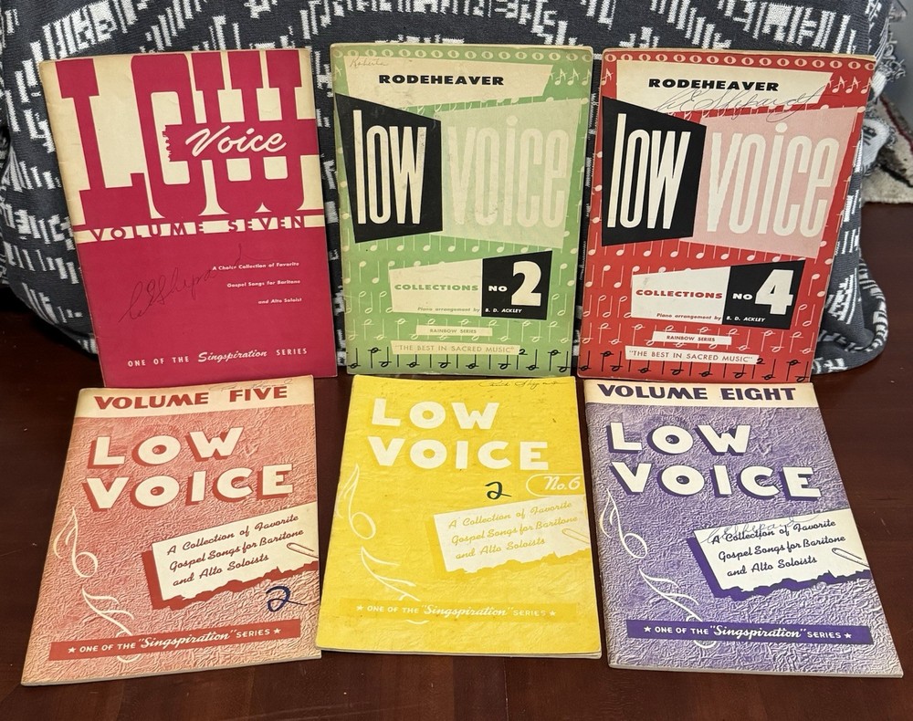 Huge Vintage Gospel Choir Songbook Lot Rodeheaver Low Voice Sacred Music