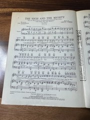 « The High And The Mighty » M Witmark & Sons Sheet Music 1954