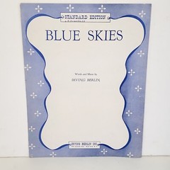 Vintage 1927 Blue Skies Sheet Music Standard Edition by Irving Berlin