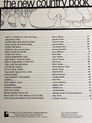 The New Country Music Sheet Book 1973 By Screen Gems Columbia Country Music